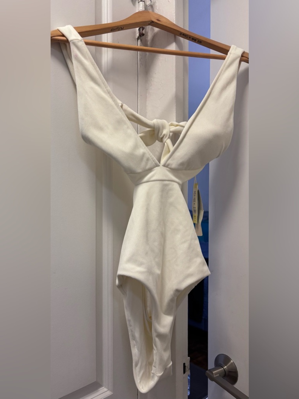 Ivory Twist-Back One-Piece Swimsuit AS IS ( FLAWS)
